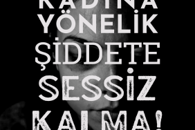 Siyah beyaz sade kadına yönelik şiddete sessiz kalma Instagram Gönderisi