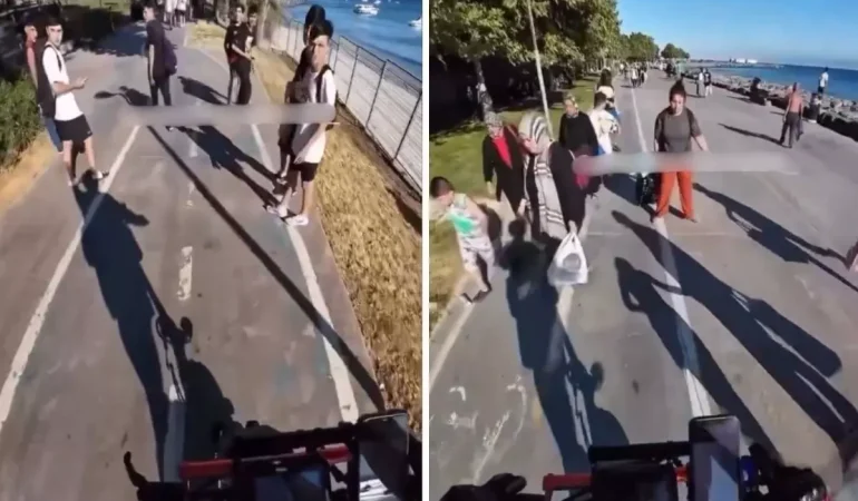 Scooter Sürücüsünün Yaya Tartışması Tepki Topladı